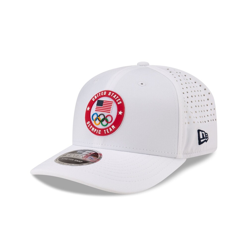 New Era Team USA Olympics White 9SEVENTY Stretch-Snap Hat - One Size